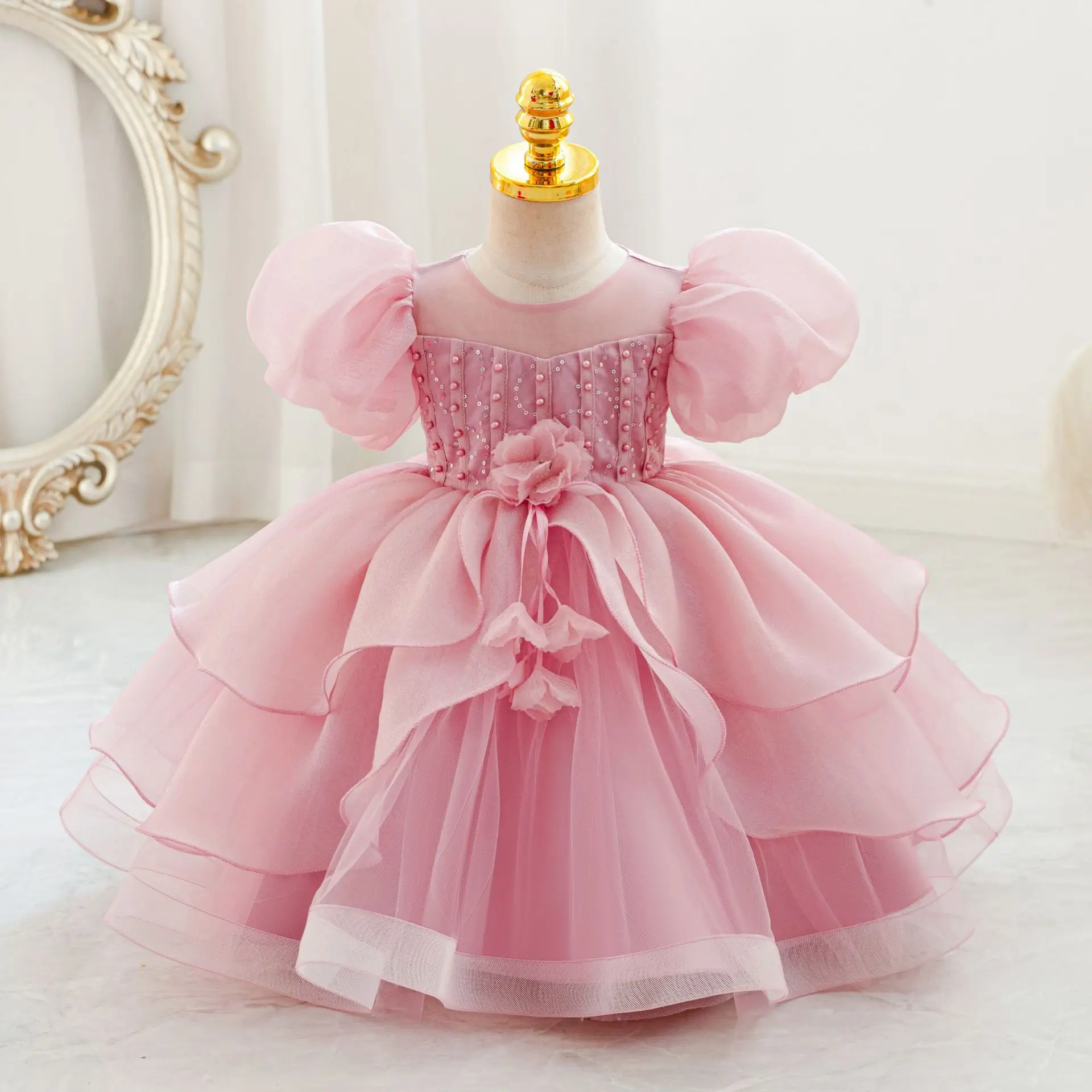 HETISO New Beauty Pageant Dress For Baby Toddler Girl Beading Puff Sleeve Kids Birthday First Christmas Ball Gown 1-4 Years
HETISO New Beauty Pageant Dress For Baby Toddler Girl Beading Puff Sleeve Kids Birthday First Christmas Ball Gown 1-4 Years