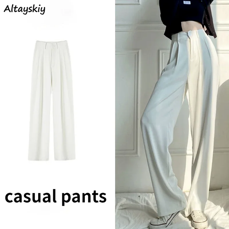 S-4XL Casual Pants Women Mopping Zipper Fly Wide Leg Solid Korean Style Baggy-pants All-match Mujer Fashion Ulzzang Ins New Soft
S-4XL Casual Pants Women Mopping Zipper Fly Wide Leg Solid Korean Style Baggy-pants All-match Mujer Fashion Ulzzang Ins New Soft