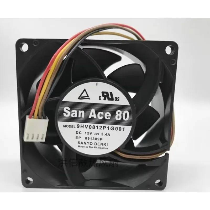 Original New CPU Cooler Fan for SANYO 9HV0812P1G001 DC12V 3.4A High Air Volume Cooling Fan 8038 80*80*38mm
Original New CPU Cooler Fan for SANYO 9HV0812P1G001 DC12V 3.4A High Air Volume Cooling Fan 8038 80*80*38mm