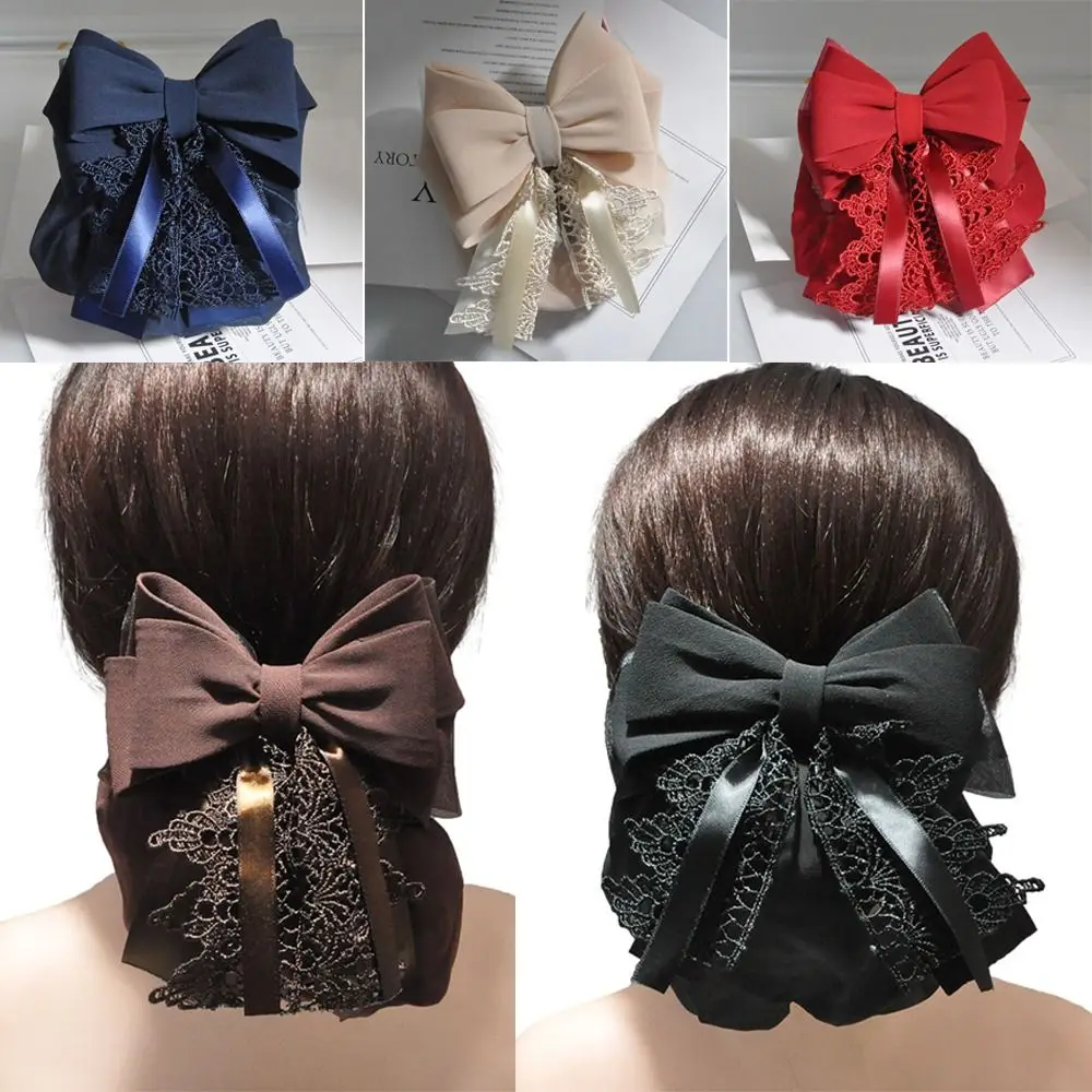Fashion Elegant Ribbon Bowknot Hair Cover Elastic Classic Bun Hair Net Lace Work Hairnet For Women Girl Hair Accessories
Fashion Elegant Ribbon Bowknot Hair Cover Elastic Classic Bun Hair Net Lace Work Hairnet For Women Girl Hair Accessories