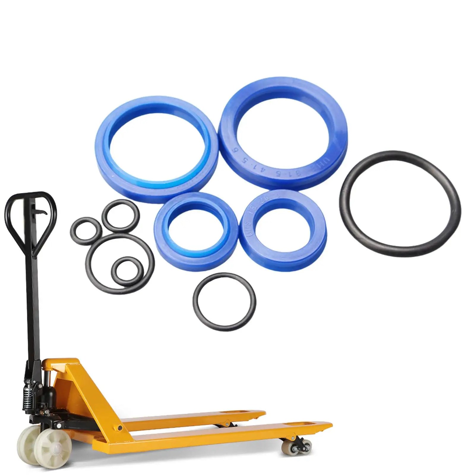 Hydraulic Cylinder Oil Seal Kit Rubber Grooved Gasket Replacement for Manual Forklift Repair and Maintenance
Hydraulic Cylinder Oil Seal Kit Rubber Grooved Gasket Replacement for Manual Forklift Repair and Maintenance