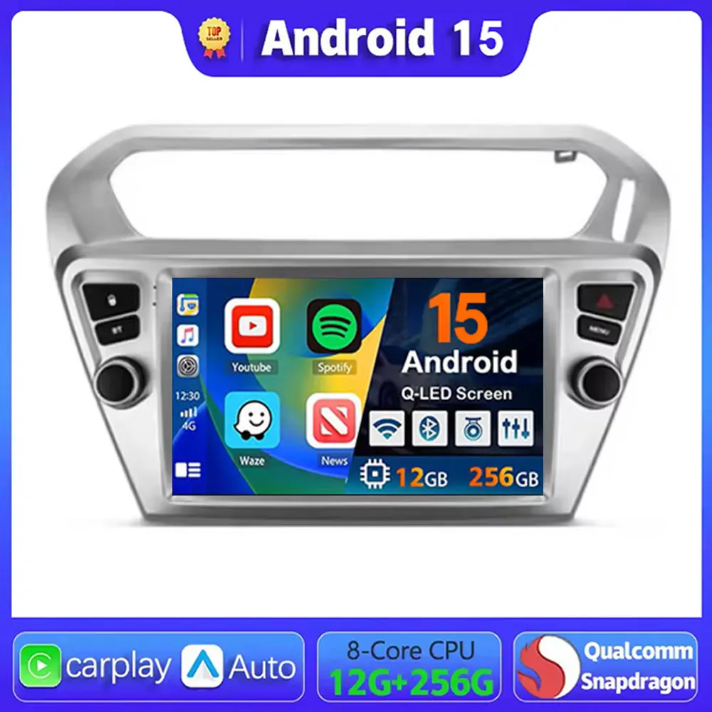 Android15 Car Radio Carplay For Peugeot 301 For Citroen C-Elysee CElysee 2012-2016 Multimedia Screen Display GPS Accessories DVD
Android15 Car Radio Carplay For Peugeot 301 For Citroen C-Elysee CElysee 2012-2016 Multimedia Screen Display GPS Accessories DVD