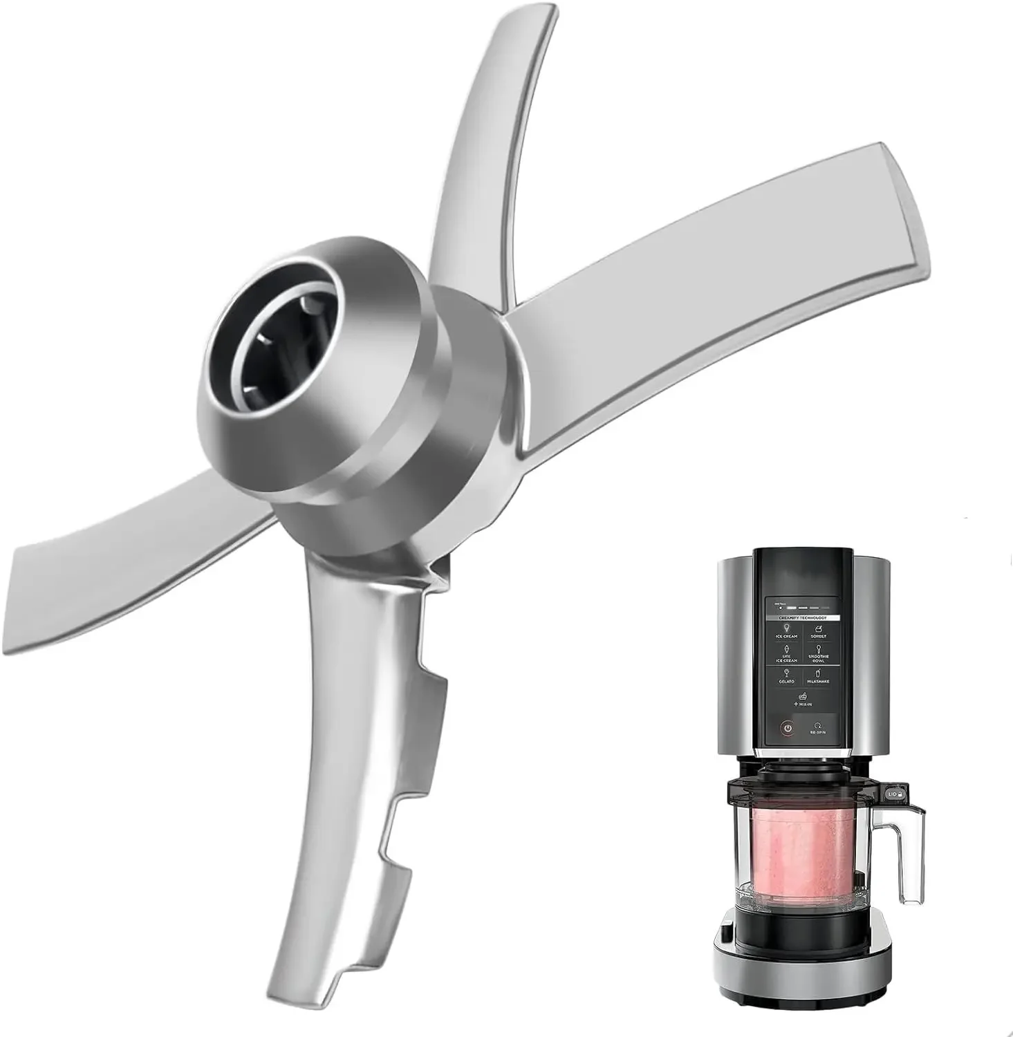 Ice Cream Makers Blade For Ninja Creami NC300 Series Mixing Blade Compatible with NC299AMZ/NC301/NC300/NC201/NC101 Mixer
Ice Cream Makers Blade For Ninja Creami NC300 Series Mixing Blade Compatible with NC299AMZ/NC301/NC300/NC201/NC101 Mixer