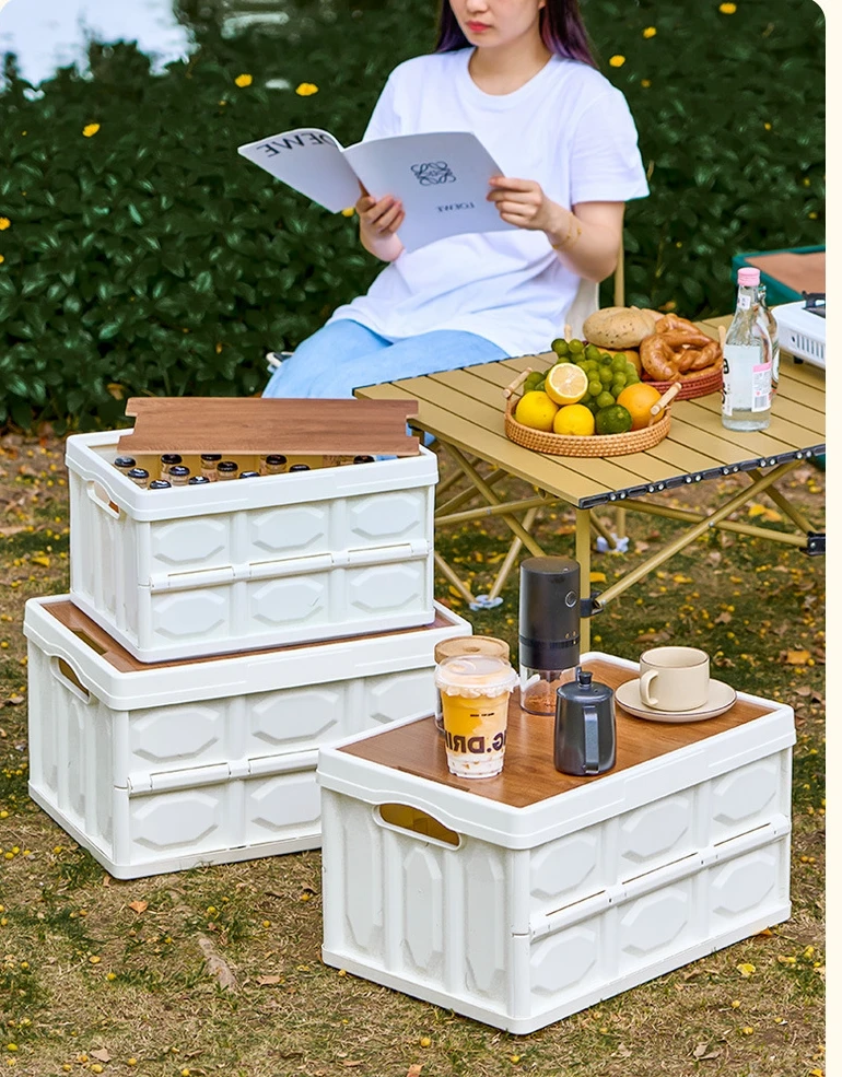 Outdoor Camping Storage Box Car Trunk With Wooden Lid Household Stackable Container Large Capacity Bin Folding Organizing Boxes
Outdoor Camping Storage Box Car Trunk With Wooden Lid Household Stackable Container Large Capacity Bin Folding Organizing Boxes