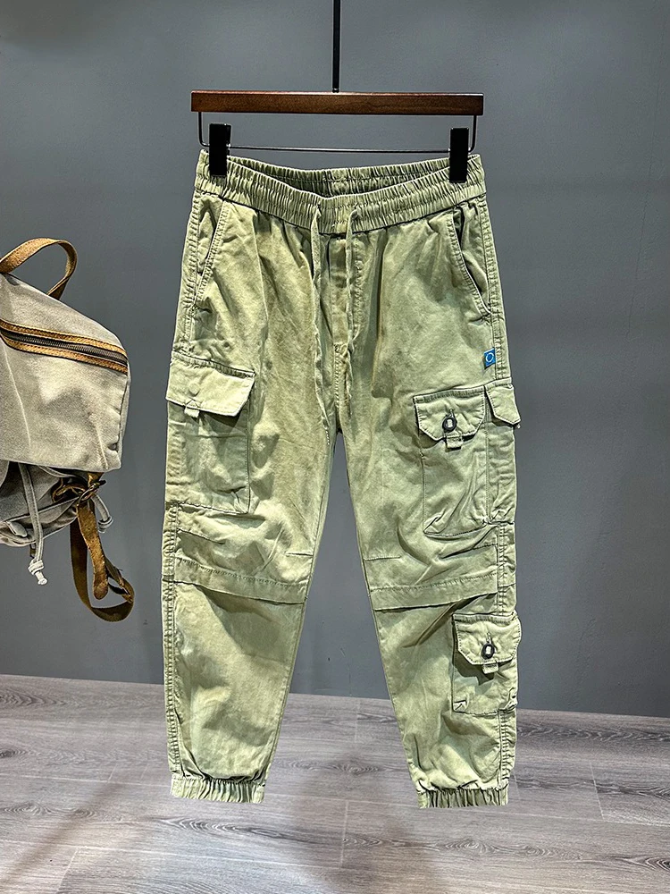 100% Cotton Multi Pocket Cargo Pants For Men Drawstring Elastic Waist Outdoor American Casual Fashion Retro Autumn Trousers
100% Cotton Multi Pocket Cargo Pants For Men Drawstring Elastic Waist Outdoor American Casual Fashion Retro Autumn Trousers