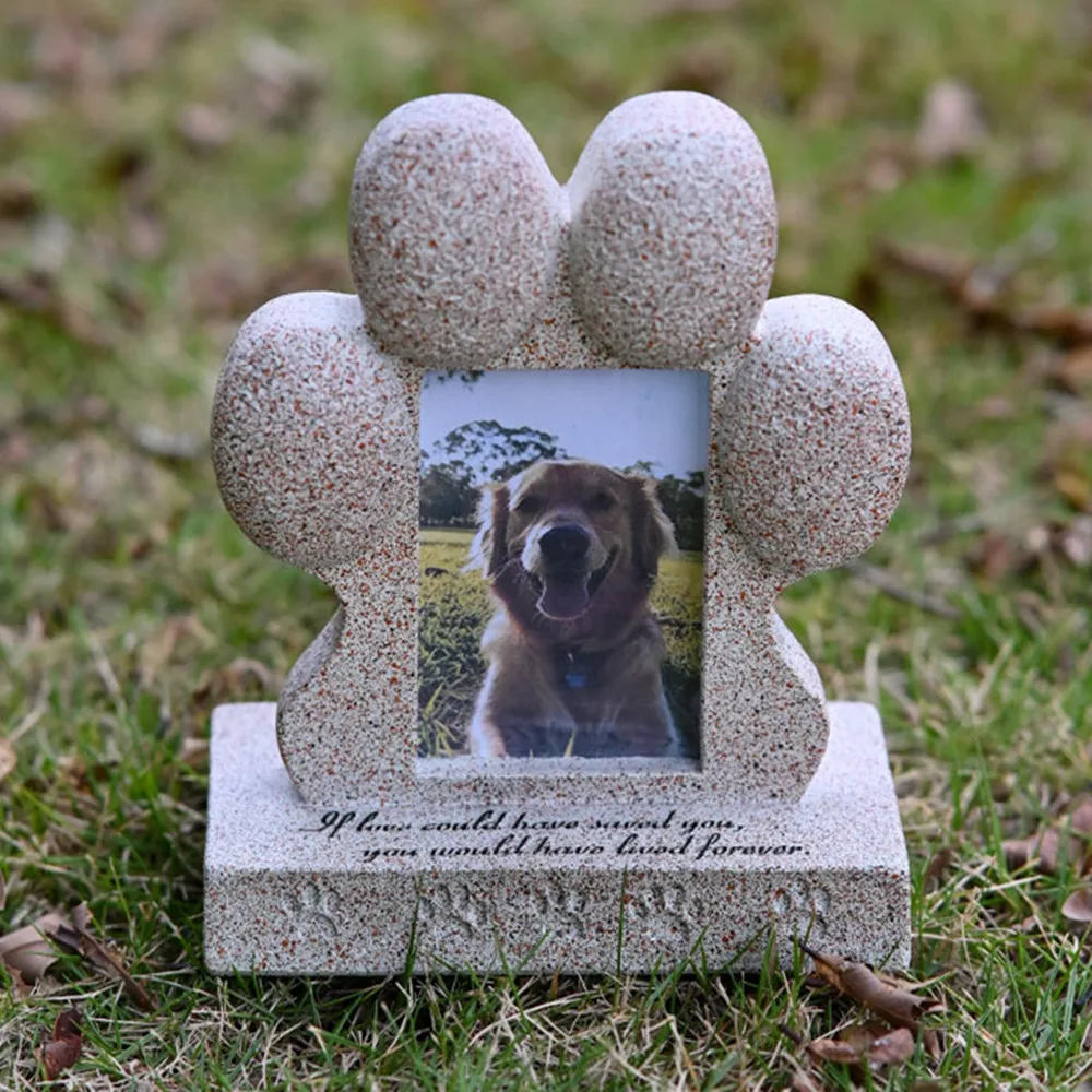 Pet Memorial Stones for Dogs, Waterproof Paw-Shaped Pet Grave Marker with Photo Frame, Memorial Loss Present for Dogs Cats Pets
Pet Memorial Stones for Dogs, Waterproof Paw-Shaped Pet Grave Marker with Photo Frame, Memorial Loss Present for Dogs Cats Pets