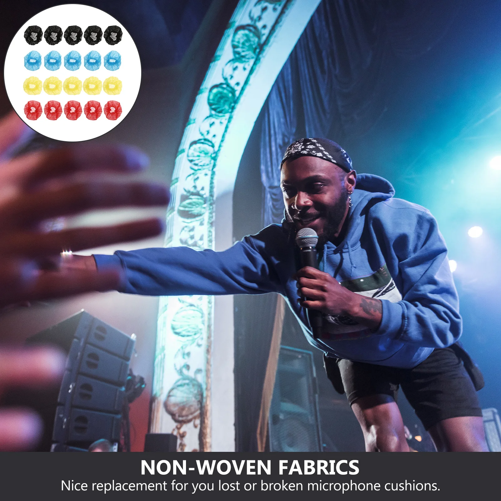 200Pcs Microphone Protective Covers Windscreen for Karaoke Mic Accessories Non-Woven Disposable Caps Stage Performance
200Pcs Microphone Protective Covers Windscreen for Karaoke Mic Accessories Non-Woven Disposable Caps Stage Performance