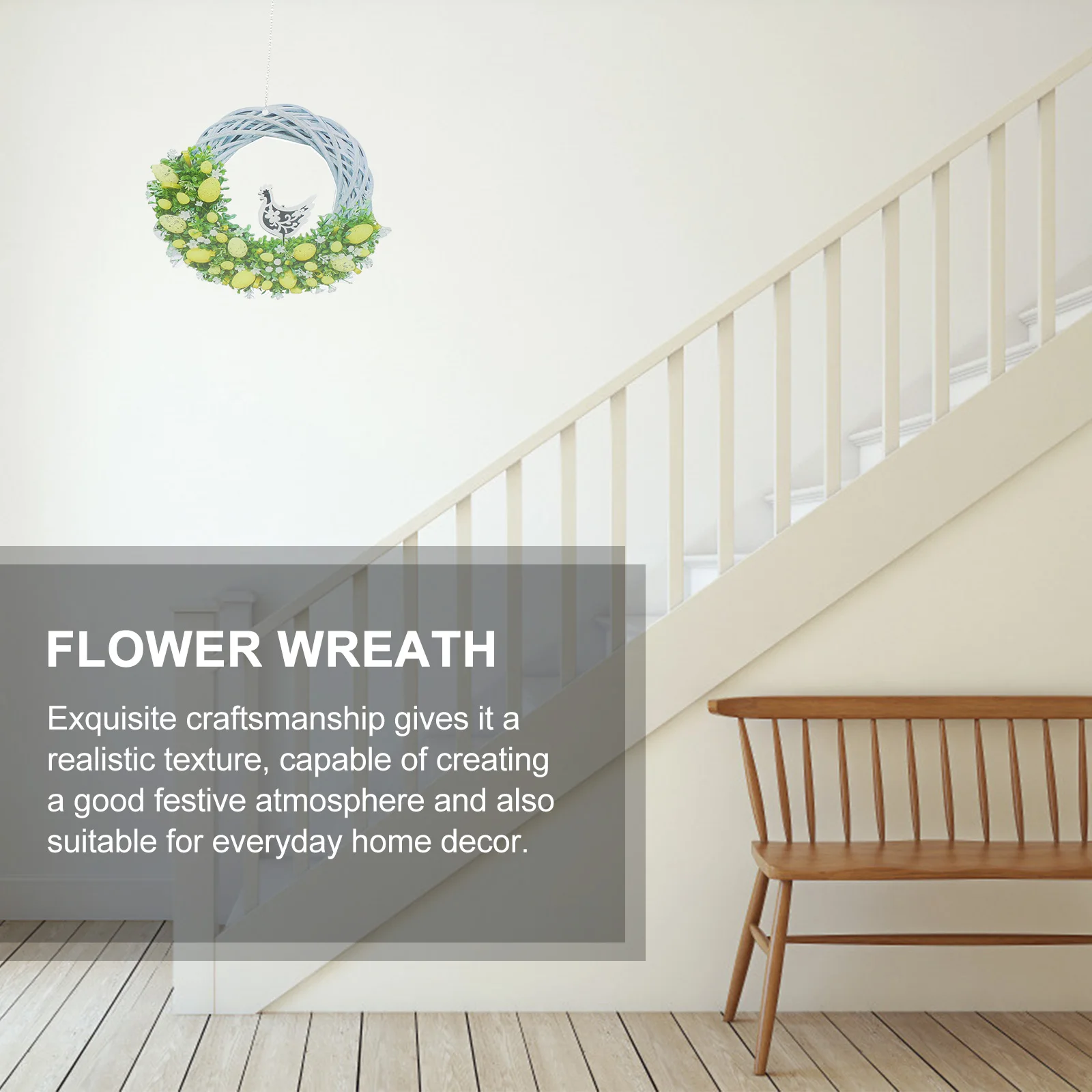 White Gold Flower Wreath Simulated Decor Door Wreath nament Wedding Decorative Rabbit Realistic Festive Home
White Gold Flower Wreath Simulated Decor Door Wreath nament Wedding Decorative Rabbit Realistic Festive Home