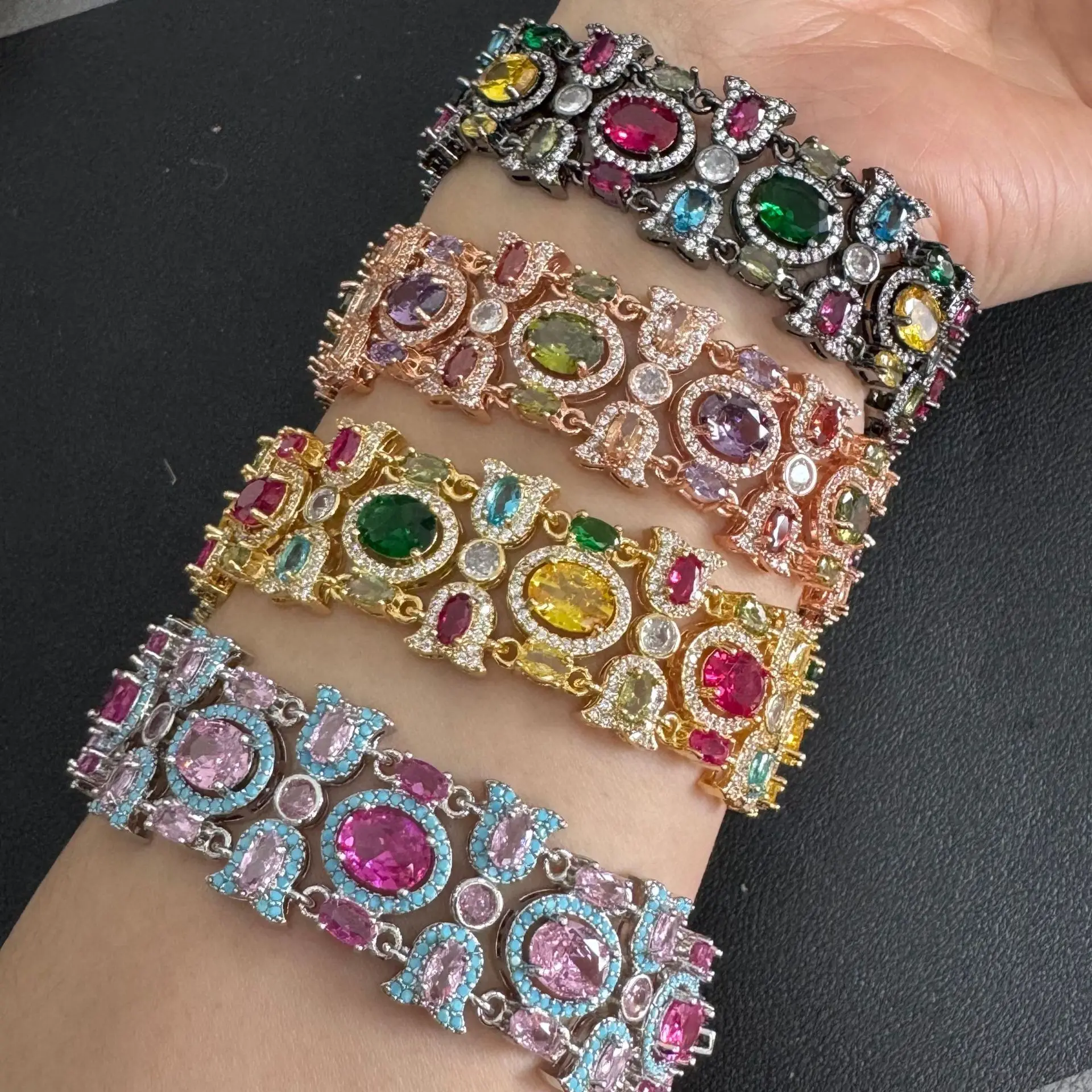gorgeous cubic zirconia bracelet for women shiny jewelry wedding party gala event multicolor yellow pink blue purple zircon
gorgeous cubic zirconia bracelet for women shiny jewelry wedding party gala event multicolor yellow pink blue purple zircon