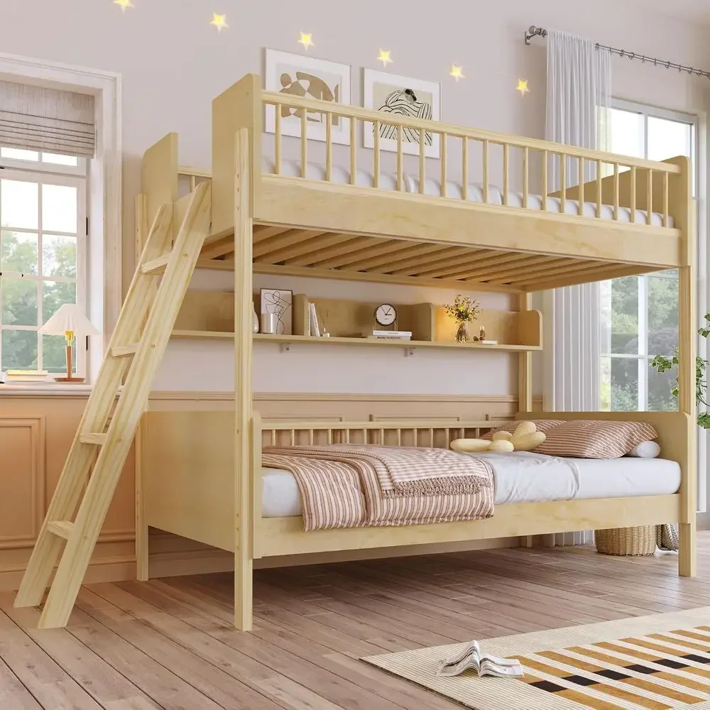 Двухъярусная кровать Twin Over Twin с местом для хранения, компактный дизайн для детей, простая сборка, натуральное покрытие
Двухъярусная кровать Twin Over Twin с местом для хранения, компактный дизайн для детей, простая сборка, натуральное покрытие