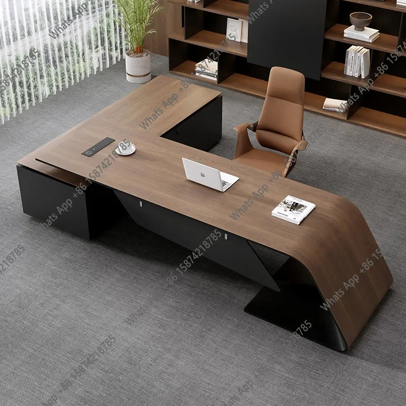 S64 Boss Table Light Luxury High Sense Simple Modern Class Desk Office President Table Walnut Desk
S64 Boss Table Light Luxury High Sense Simple Modern Class Desk Office President Table Walnut Desk