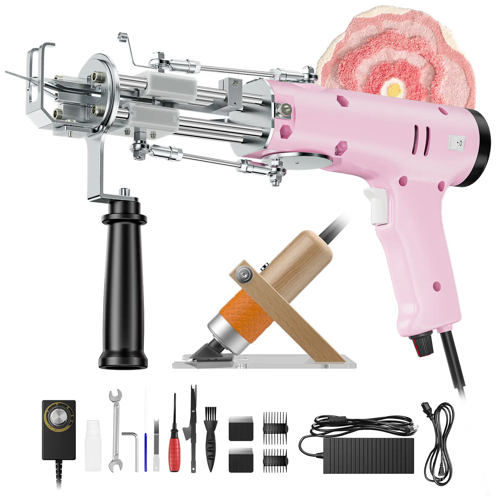 2in1 Knitting Tool Electric Tufting Guns Cut Pile Loopes Pile Rug Starters Kit Rug Tufting Kit Carpet Weaving Flocking Machine
2in1 Knitting Tool Electric Tufting Guns Cut Pile Loopes Pile Rug Starters Kit Rug Tufting Kit Carpet Weaving Flocking Machine