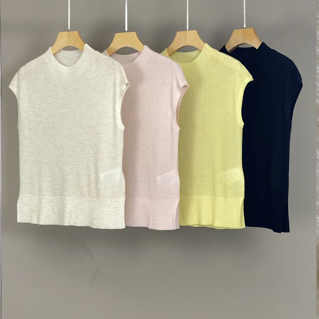2025 Spring And Summer New Round Neck Silk Wool Fashionable All-Match Sleeveless Knitted Vest Tops For Women
2025 Spring And Summer New Round Neck Silk Wool Fashionable All-Match Sleeveless Knitted Vest Tops For Women
