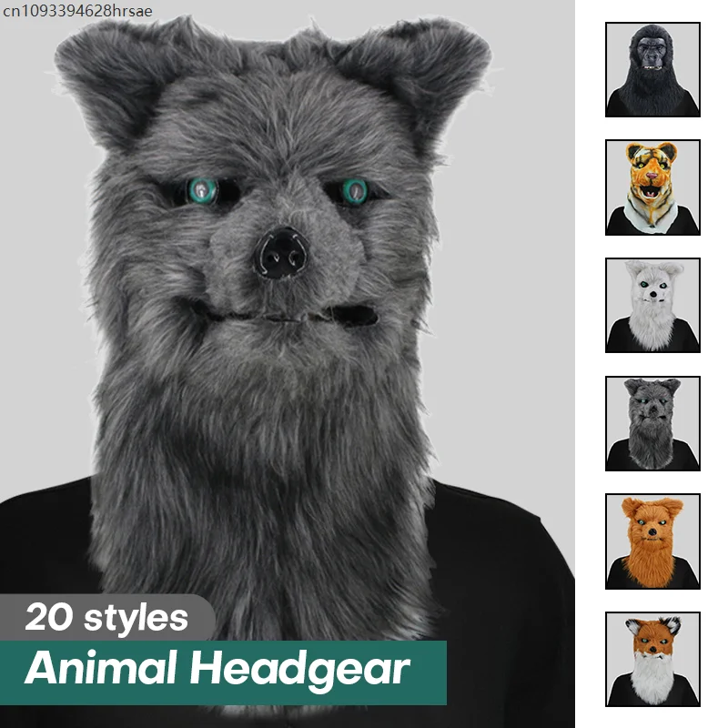 Halloween Plush Fox Mask With Movable Mouth Full Head Dog Wolf Masks Realistic Animal Mask Halloween Party Cosplay Costume Props 
Halloween Plush Fox Mask With Movable Mouth Full Head Dog Wolf Masks Realistic Animal Mask Halloween Party Cosplay Costume Props