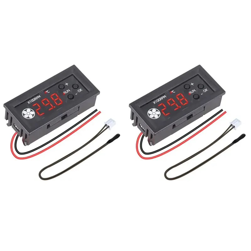 ABJI-2X Fan Temperature Controller,DC 12V PWM 4-Wire Fan Speed Controller Module With Temperature Probe For 3A Fan PC
ABJI-2X Fan Temperature Controller,DC 12V PWM 4-Wire Fan Speed Controller Module With Temperature Probe For 3A Fan PC