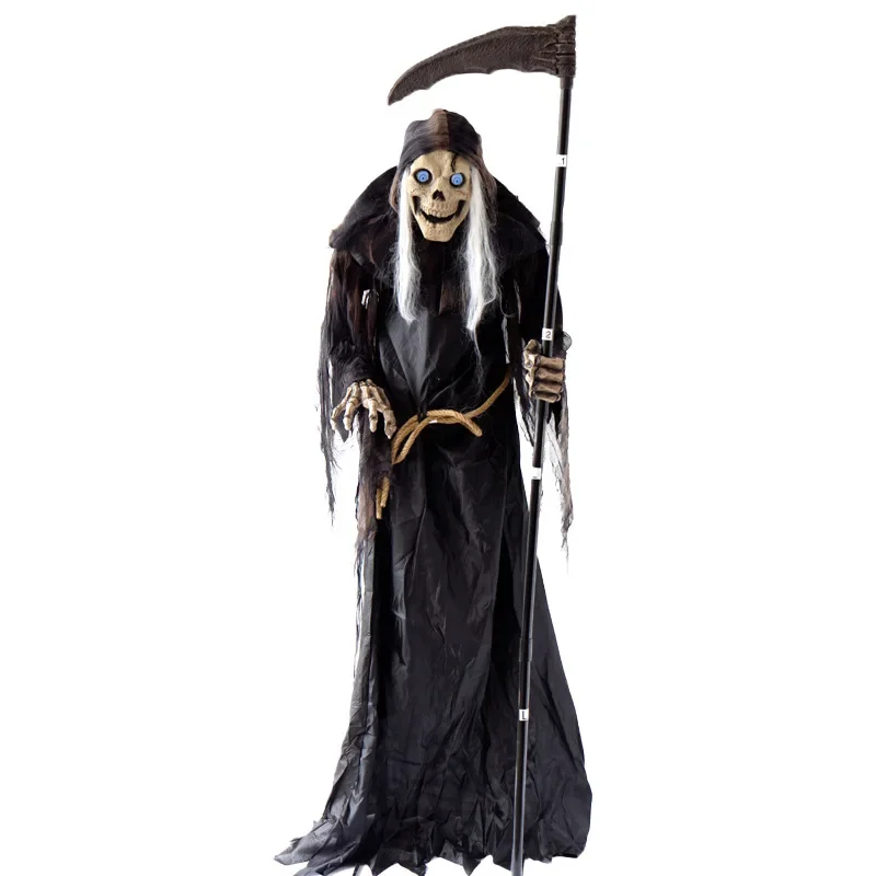 Halloween large sickle death horror decorative props haunted house secret room electric induction standing ornament 
Halloween large sickle death horror decorative props haunted house secret room electric induction standing ornament