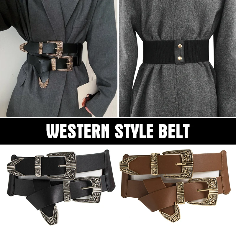 Women Western Style PU Leather Belt Retro Carved Buckle Belt Adjustable Wide Waist Belt Jeans Dress Decor Accessories
Women Western Style PU Leather Belt Retro Carved Buckle Belt Adjustable Wide Waist Belt Jeans Dress Decor Accessories