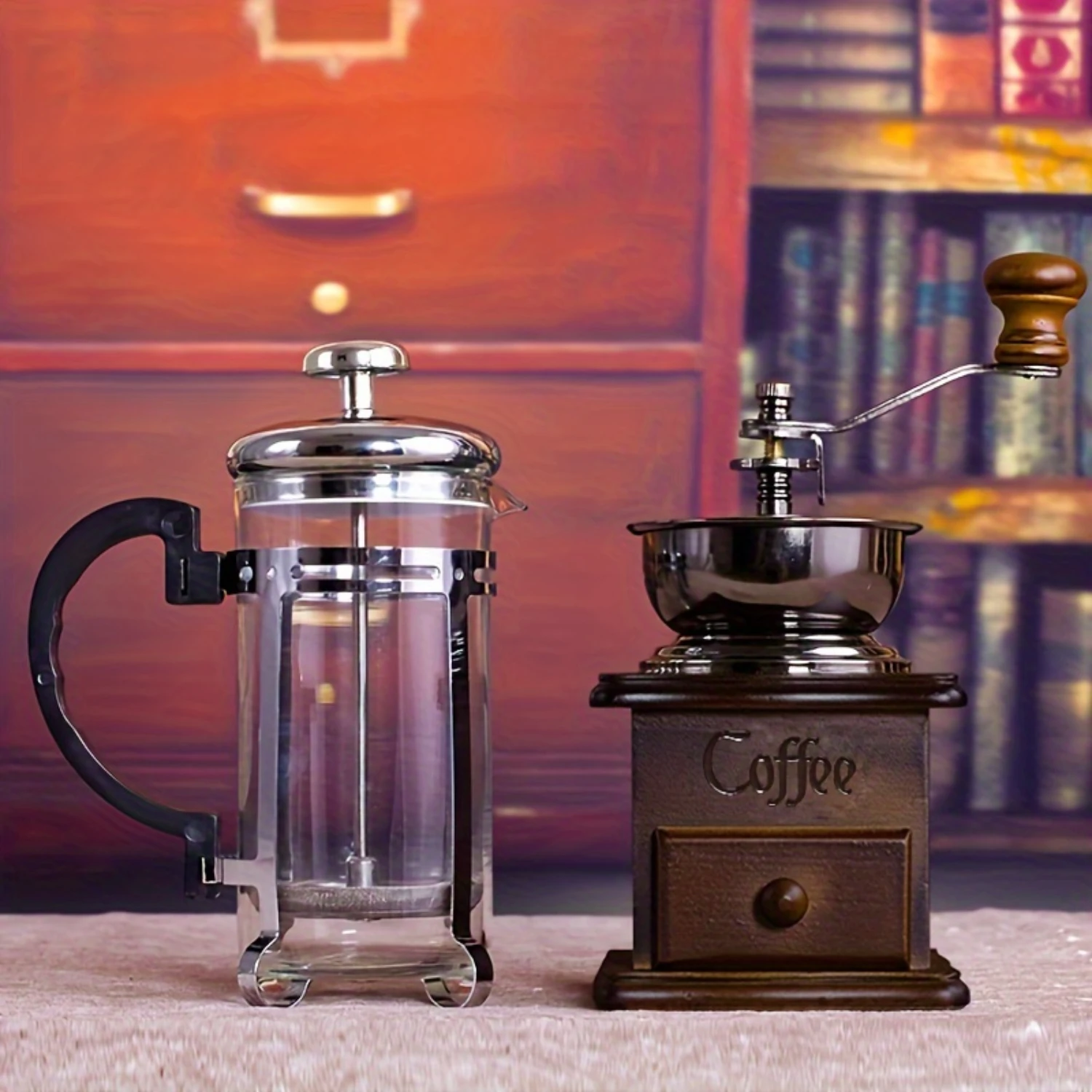 1set Wooden Classic Vintage Mini Manual Bean Grinder Press Pot Set Kitchen Coffee Utensils Home Handheld Coffee Bean Grinder Gif
1set Wooden Classic Vintage Mini Manual Bean Grinder Press Pot Set Kitchen Coffee Utensils Home Handheld Coffee Bean Grinder Gif