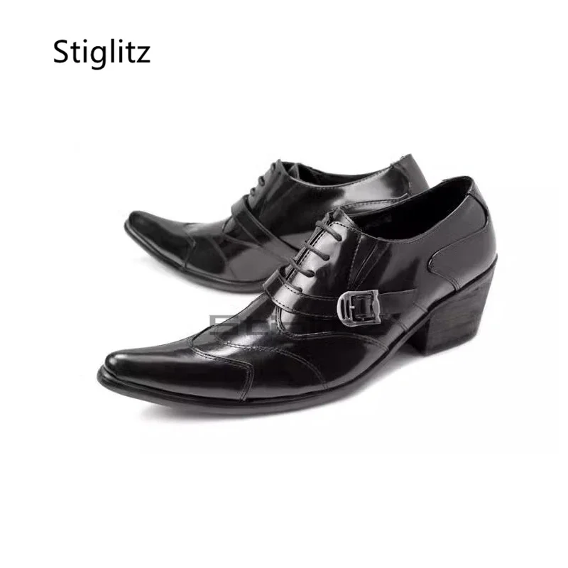 Bronze High Heels Male Shoes British Style Pointed Toe Men's Business Shoes Buckle Genuine Leather Lace-Up Party Dress Shoes
Bronze High Heels Male Shoes British Style Pointed Toe Men's Business Shoes Buckle Genuine Leather Lace-Up Party Dress Shoes
