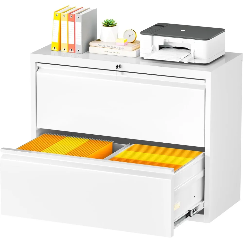 2 Drawer Lateral File Cabinet with Lock, White Lateral Filing Cabinet, Locking Metal Steel Wide File Cabinets for Home Office
2 Drawer Lateral File Cabinet with Lock, White Lateral Filing Cabinet, Locking Metal Steel Wide File Cabinets for Home Office