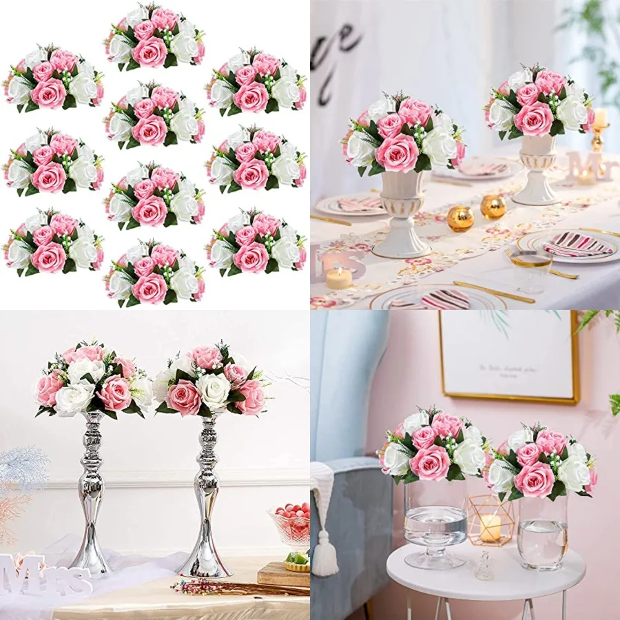 Pack of 10 Fake Flowers, Silk Rose Flowers, Suit for Wedding/Party Centerpiece Road Lead Flower Rack Decorations
Pack of 10 Fake Flowers, Silk Rose Flowers, Suit for Wedding/Party Centerpiece Road Lead Flower Rack Decorations