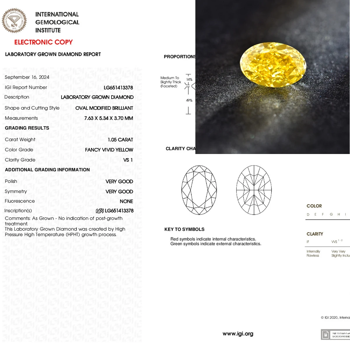 1-1.1ct IGI Certificate VS2 HPHT Diamond Oval Radiant Cushion Emerald Cut Lab Grown Vivied Fancy Yellow Pink Blue Diamonds
1-1.1ct IGI Certificate VS2 HPHT Diamond Oval Radiant Cushion Emerald Cut Lab Grown Vivied Fancy Yellow Pink Blue Diamonds