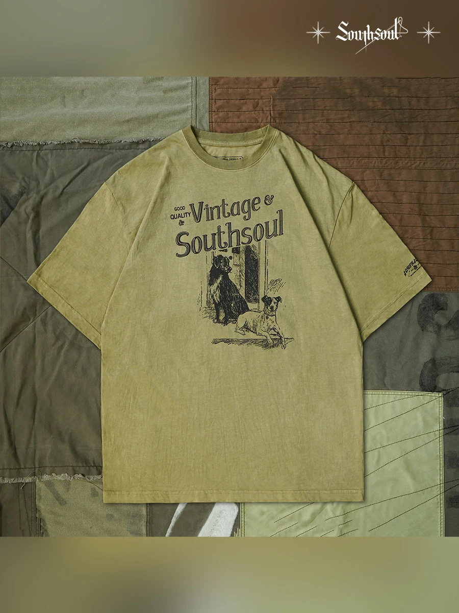 American Retro Handmade Cotton Short Sleeve T-Shirt Heavyweight Loose Fit Plant Dyeing Couple Lazy Style Breathable Casual Top
American Retro Handmade Cotton Short Sleeve T-Shirt Heavyweight Loose Fit Plant Dyeing Couple Lazy Style Breathable Casual Top