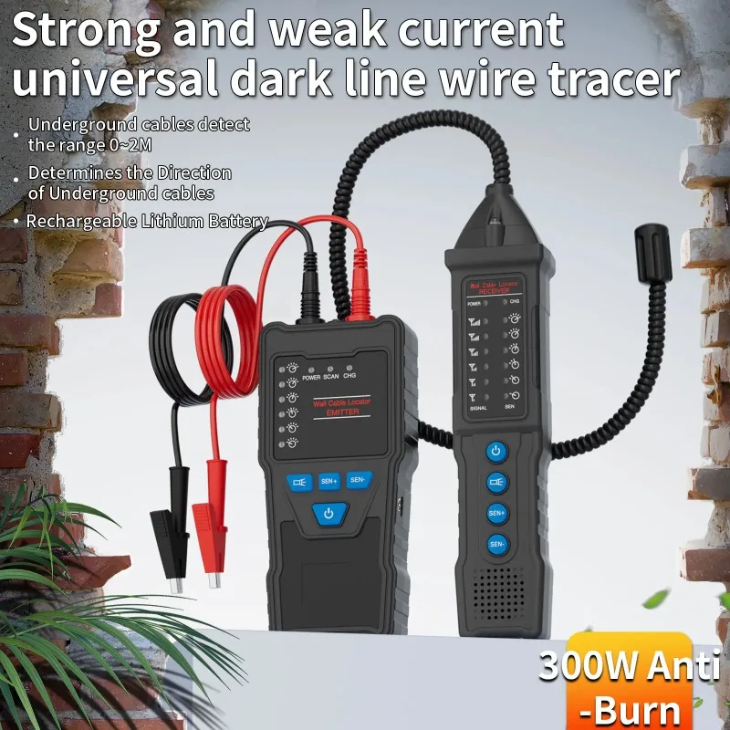 Underground Cable Tracker High& Low Voltage Wire Tracker Anti-Interference Cable Locator Wire Locator Network Line Finder
Underground Cable Tracker High& Low Voltage Wire Tracker Anti-Interference Cable Locator Wire Locator Network Line Finder