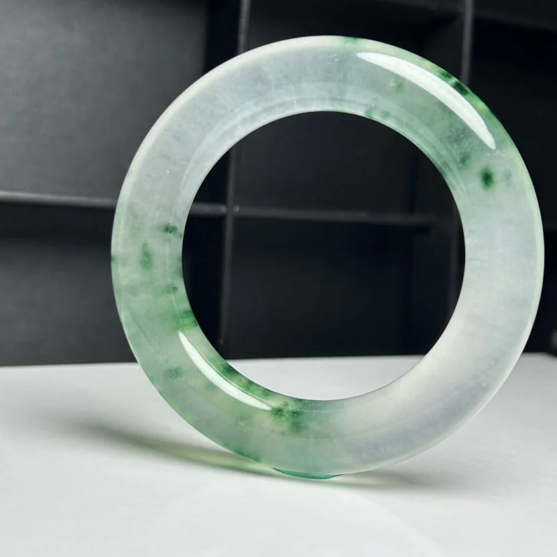 Certified Natural A Ice Burmese Green flower Jade jadeite Bracelets bangle 57MM
Certified Natural A Ice Burmese Green flower Jade jadeite Bracelets bangle 57MM
