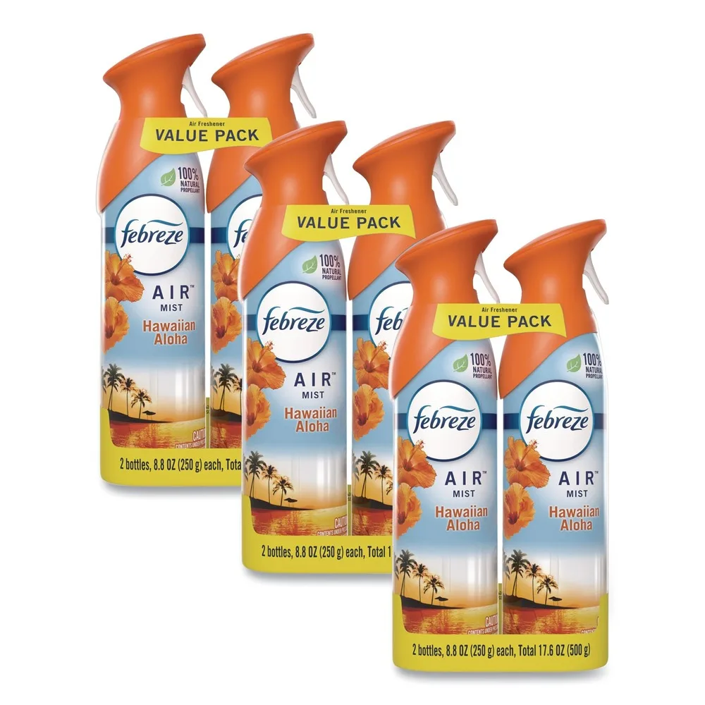 Упаковка из 6 аэрозольных спреев Febreze AIR с ароматом Hawaiian Aloha, 8,8 унций
Упаковка из 6 аэрозольных спреев Febreze AIR с ароматом Hawaiian Aloha, 8,8 унций