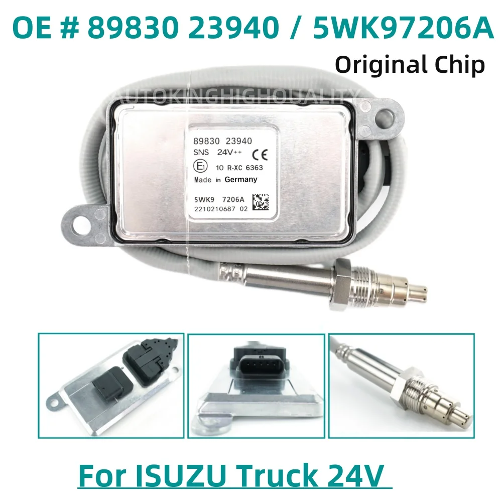 5WK97206A 8983023940 5WK97206 8983023940 Original New Nitrogen Oxide Sensor Nox Sensor 24V For ISUZU Truck Parts
5WK97206A 8983023940 5WK97206 8983023940 Original New Nitrogen Oxide Sensor Nox Sensor 24V For ISUZU Truck Parts