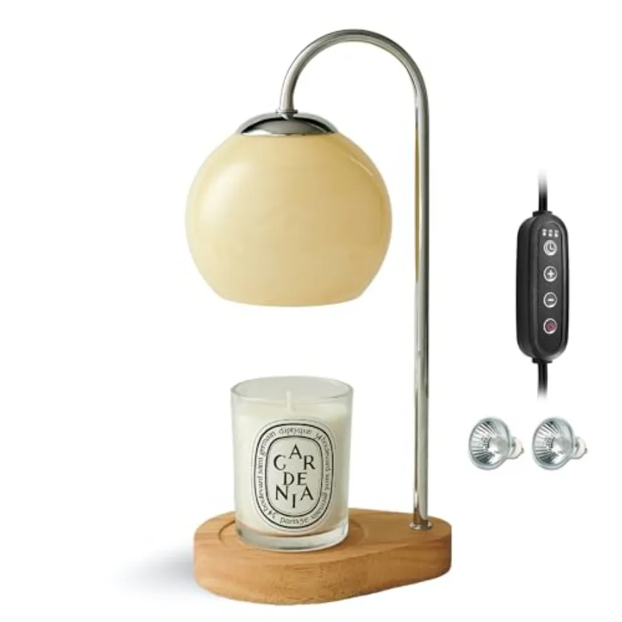 Modern Candle Warmer Lamp with Timer and Dimmer, Dimmable Electric Candle Lamp Warmer, Wax Melt Warmer, Glass with Wood Base, H
Modern Candle Warmer Lamp with Timer and Dimmer, Dimmable Electric Candle Lamp Warmer, Wax Melt Warmer, Glass with Wood Base, H