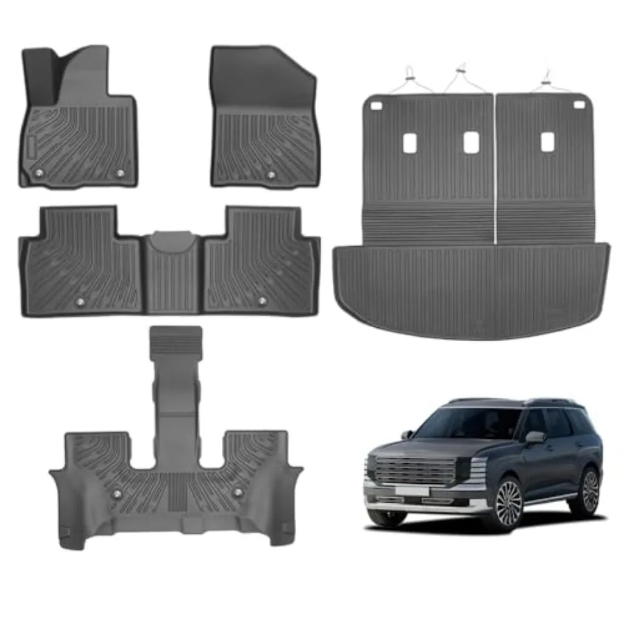 Custom Fit Floor Mats for 2026 Hyundai Palisade 7-Seater Gas Models,All-Weather TPE Floor Liners 1st 2nd 3rd Row, with Cargo Tr
Custom Fit Floor Mats for 2026 Hyundai Palisade 7-Seater Gas Models,All-Weather TPE Floor Liners 1st 2nd 3rd Row, with Cargo Tr