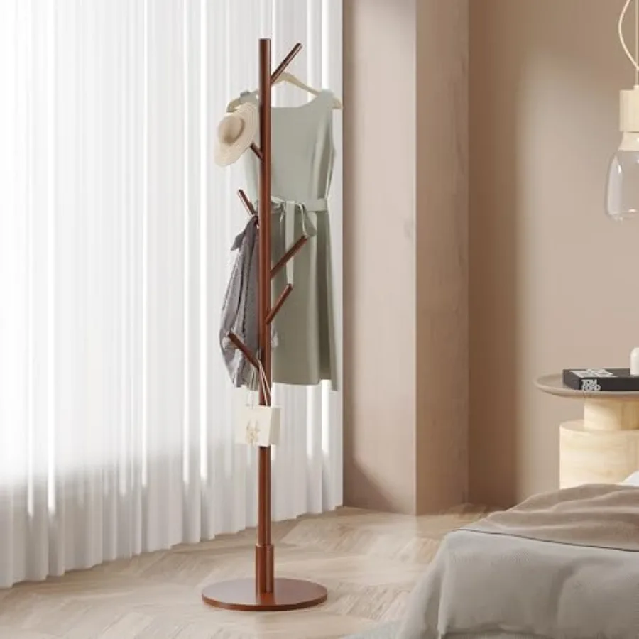 Coat Rack Freestanding, Entryway Hanger Stand, Umbrella Holder, Hall Tree With Hooks, Floor Standing Metal Tree Stand, Walnut
Coat Rack Freestanding, Entryway Hanger Stand, Umbrella Holder, Hall Tree With Hooks, Floor Standing Metal Tree Stand, Walnut