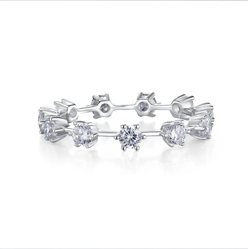 Jewelry 2023 New S925 Silver Ring with Diamonds Separated Design Minimalist ins Cool Style Stacked Diamonds Ring
Jewelry 2023 New S925 Silver Ring with Diamonds Separated Design Minimalist ins Cool Style Stacked Diamonds Ring