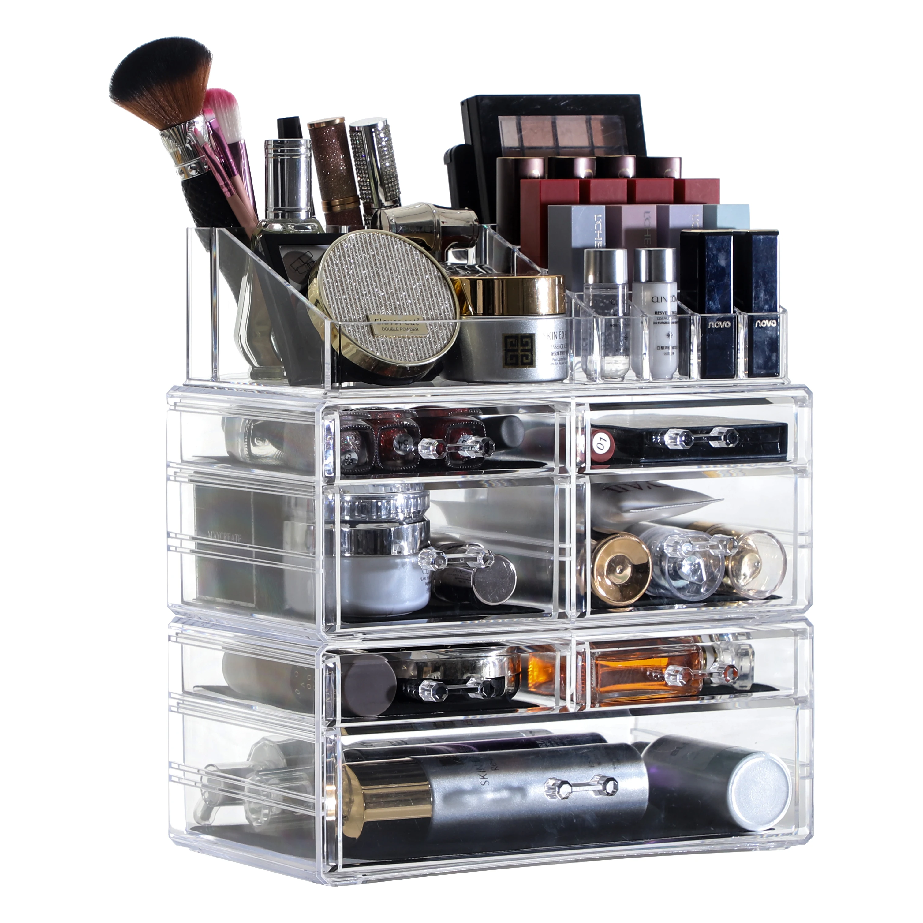 Acrylic Cosmetic Display Cases With Dustproof Waterproof for Bathroom Countertop Stackable Clear Makeup Organizer and Storage
Acrylic Cosmetic Display Cases With Dustproof Waterproof for Bathroom Countertop Stackable Clear Makeup Organizer and Storage