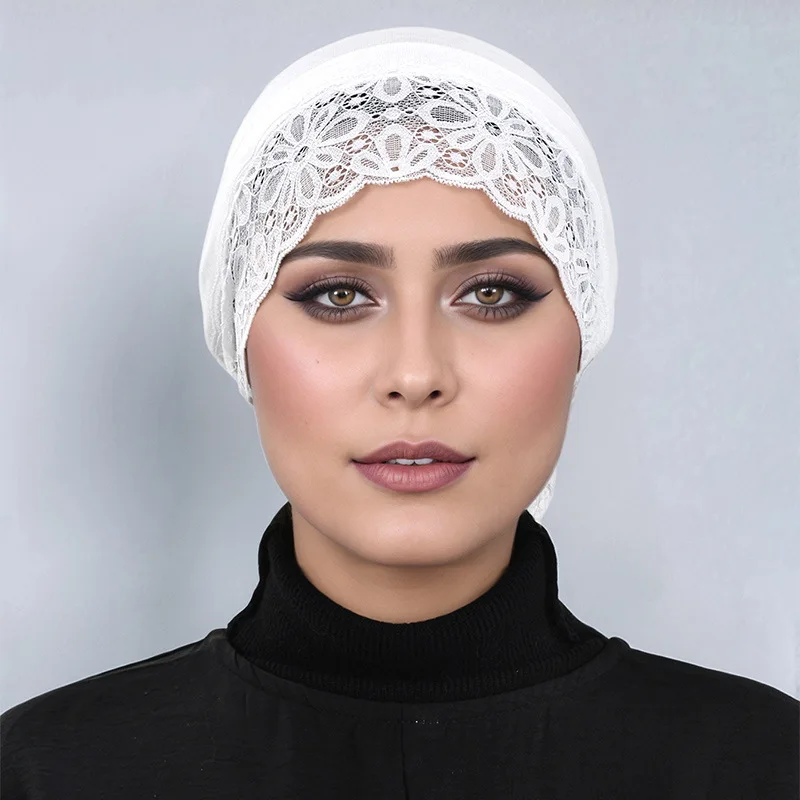 Women Tube Inner Cap Muslim Flower Lace Headscarf Islamic Headwear Arabic Underscarf Beanie Hat Turban Hair Loss Cover Headwrap
Women Tube Inner Cap Muslim Flower Lace Headscarf Islamic Headwear Arabic Underscarf Beanie Hat Turban Hair Loss Cover Headwrap