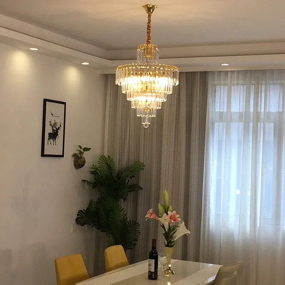 110V Modern Crystal Chandelier Lighting Decor for Living Room, Elegant Classic Ceiling Light Pendant Fixture with E14 Bulb Base
110V Modern Crystal Chandelier Lighting Decor for Living Room, Elegant Classic Ceiling Light Pendant Fixture with E14 Bulb Base