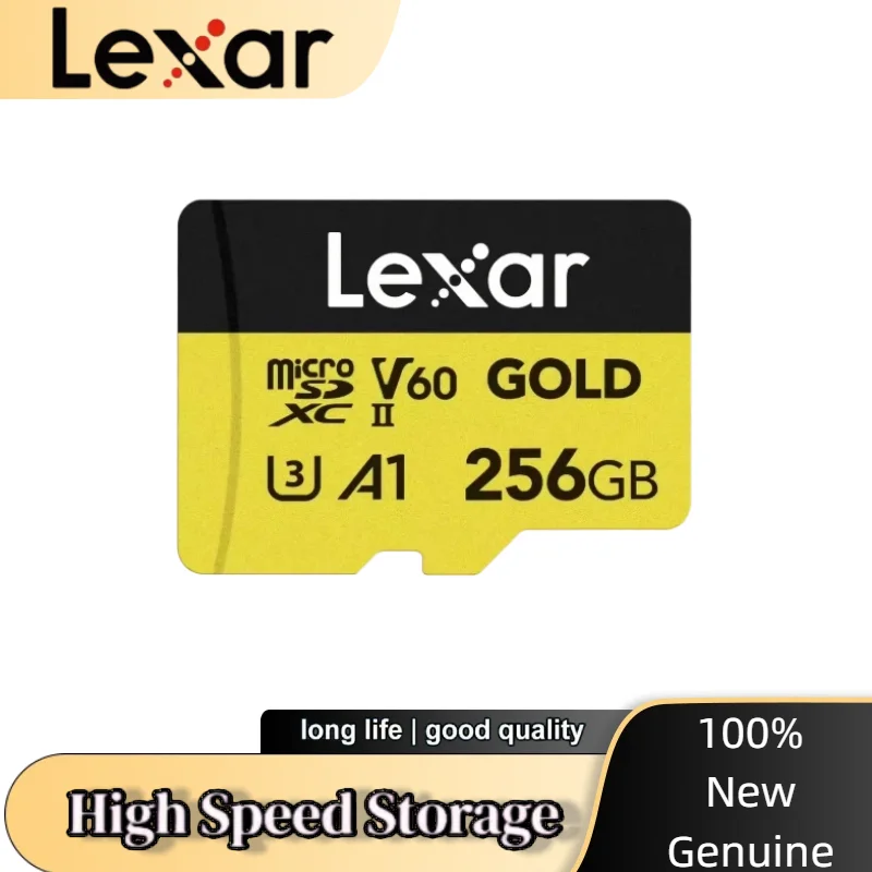 Lexar Original Professional Micro SD Card Gold 128GB Flash Card V60 A1 C10 TF Card MicroSDXC Read Max 280MB/s For Camera
Lexar Original Professional Micro SD Card Gold 128GB Flash Card V60 A1 C10 TF Card MicroSDXC Read Max 280MB/s For Camera