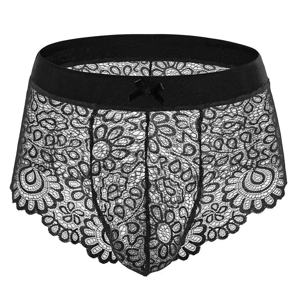 Sexy Men Lingerie Sissy Lace Shorts G-string Pouch Bikini Briefs Ultra-thin See-through Underwear Gay Man Erotic Panties
Sexy Men Lingerie Sissy Lace Shorts G-string Pouch Bikini Briefs Ultra-thin See-through Underwear Gay Man Erotic Panties