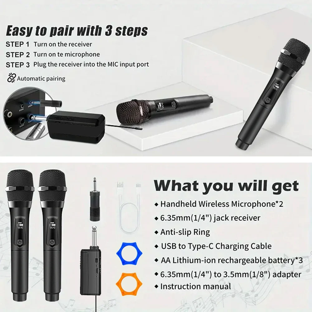 B47C Universal U-Segment Rechargeable Wireless Microphone One-to-Two Microphone U-Segment Home K Singer Handheld Microphone
B47C Universal U-Segment Rechargeable Wireless Microphone One-to-Two Microphone U-Segment Home K Singer Handheld Microphone