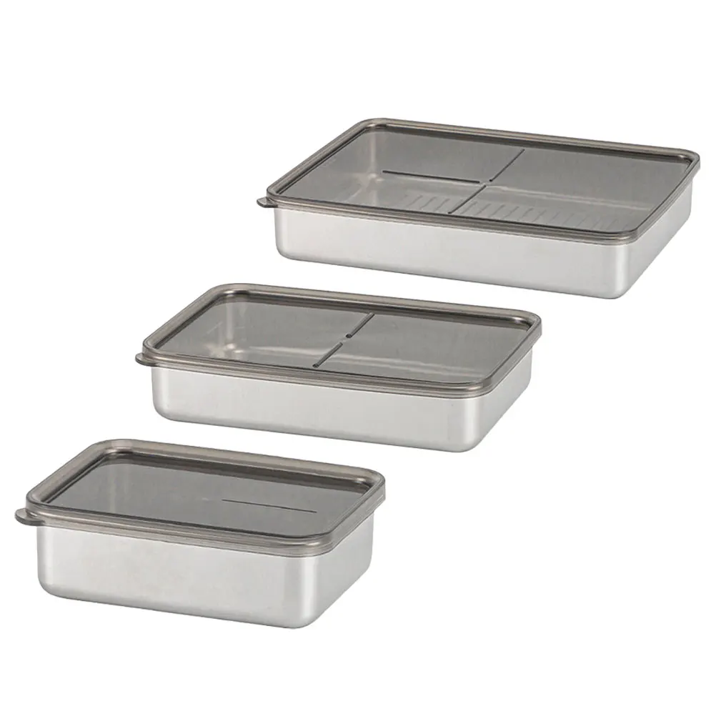 3Pcs Food Fresh Containers 400ml 800ml 2000ml Stainless Airtight Fridge Boxes Reusable Storage Vegetable Fruit Organizers
3Pcs Food Fresh Containers 400ml 800ml 2000ml Stainless Airtight Fridge Boxes Reusable Storage Vegetable Fruit Organizers