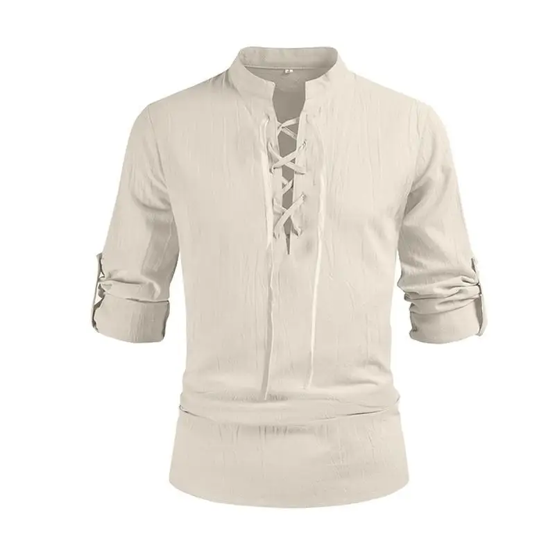 V 69423 Hippie Beach Linen Shirt Women's Short Sleeve Casual Cotton Shirt Other Style Not Specified Unisex Spring Summer
V 69423 Hippie Beach Linen Shirt Women's Short Sleeve Casual Cotton Shirt Other Style Not Specified Unisex Spring Summer