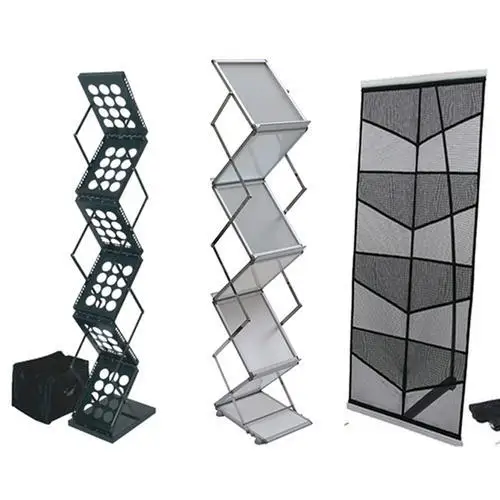 A3 A4 Foldable Shelf Brochure Stand Catalog Holder Trade Show Magazine Rack with Aluminum Suitcase Catalog Stand
A3 A4 Foldable Shelf Brochure Stand Catalog Holder Trade Show Magazine Rack with Aluminum Suitcase Catalog Stand