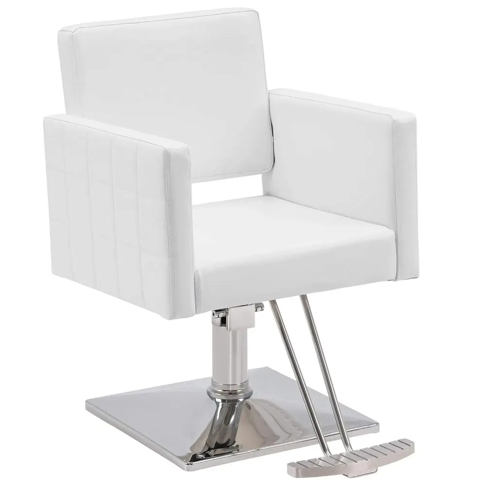 Hydraulic Stylist Chair, Adjustable Height, PVC Leather, 360 Swivel, Barbershop & Home Use, White
Hydraulic Stylist Chair, Adjustable Height, PVC Leather, 360 Swivel, Barbershop & Home Use, White