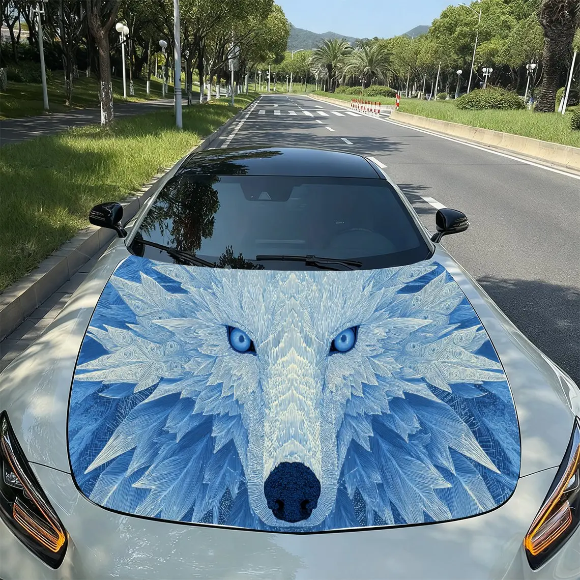 Snowy Wolf Nature Realistic PVC Car Hood Wraps, Self-Adhesive Waterproof Car Bonnet Decal Sticker, Car Decoration Protection Sti
Snowy Wolf Nature Realistic PVC Car Hood Wraps, Self-Adhesive Waterproof Car Bonnet Decal Sticker, Car Decoration Protection Sti