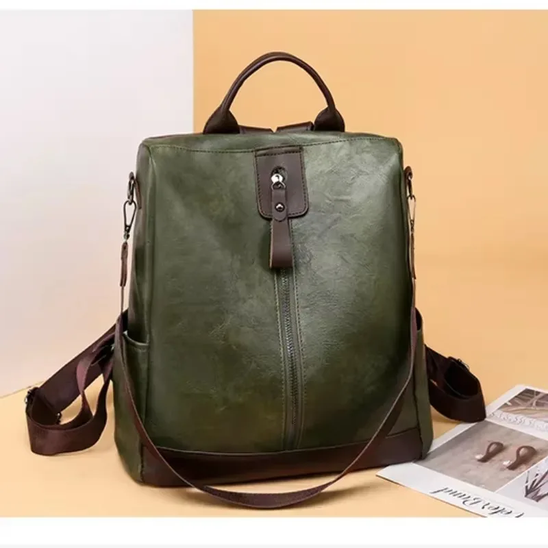 Large Capacity PU Zipper Anti-theft Fashion Backpack 2025 Casual Soft Versatile Portable Soft High Quality Bags Bolso Mujer
Large Capacity PU Zipper Anti-theft Fashion Backpack 2025 Casual Soft Versatile Portable Soft High Quality Bags Bolso Mujer