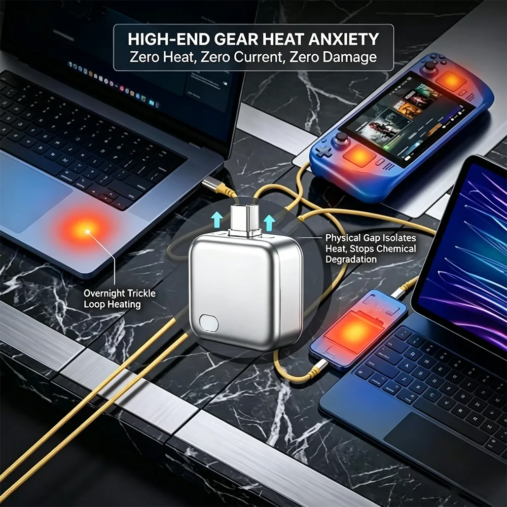 1PCS Smart Type-C Charging Adapter, Auto Cut Off When Fully Charged, Universal Separator Charger for Overnight & Unattended Safe
1PCS Smart Type-C Charging Adapter, Auto Cut Off When Fully Charged, Universal Separator Charger for Overnight & Unattended Safe