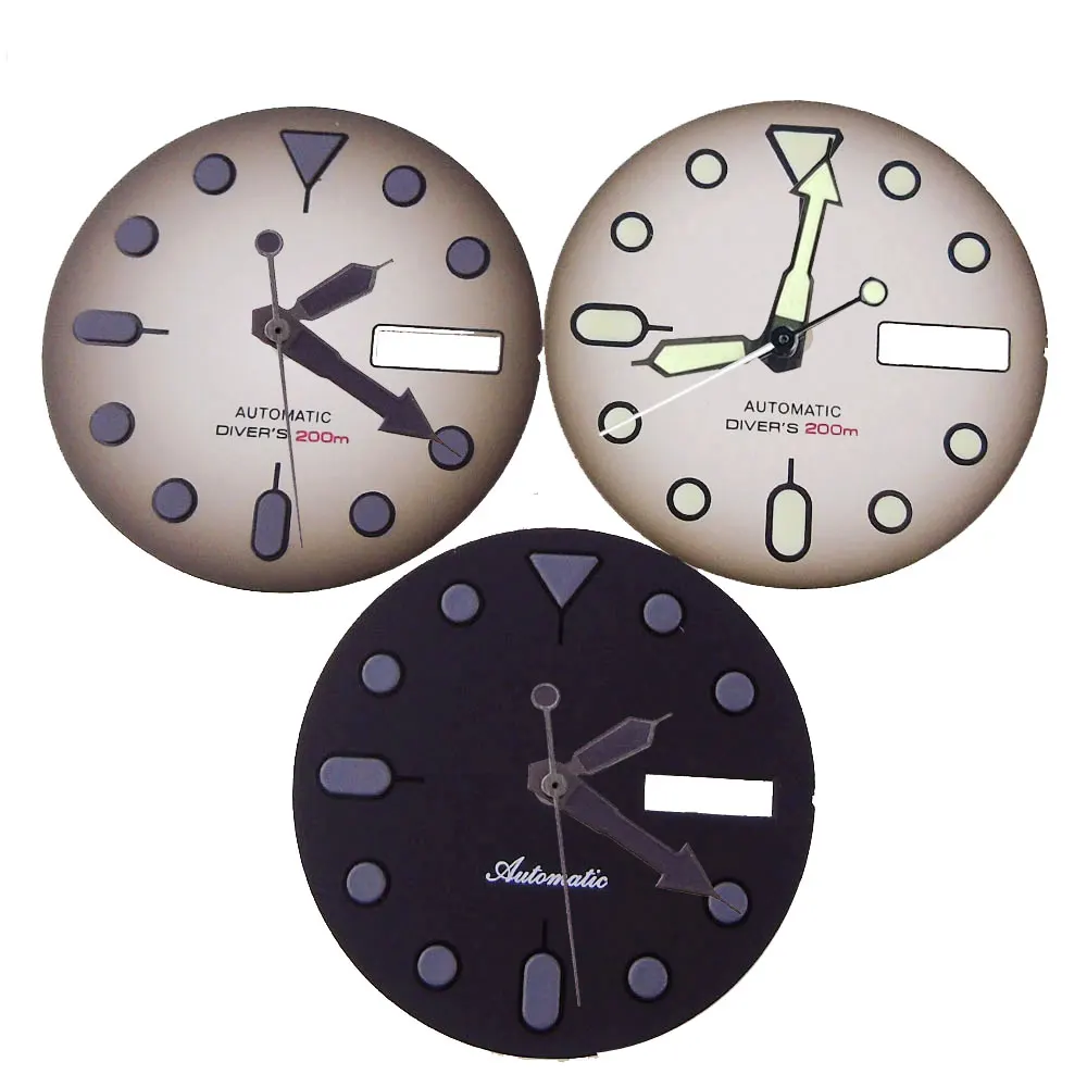 NH36 Watch Dial 29mm Weekday Date Orange/white/black Dial Face Plate Green Lume for Diver Watch Hand Set
NH36 Watch Dial 29mm Weekday Date Orange/white/black Dial Face Plate Green Lume for Diver Watch Hand Set