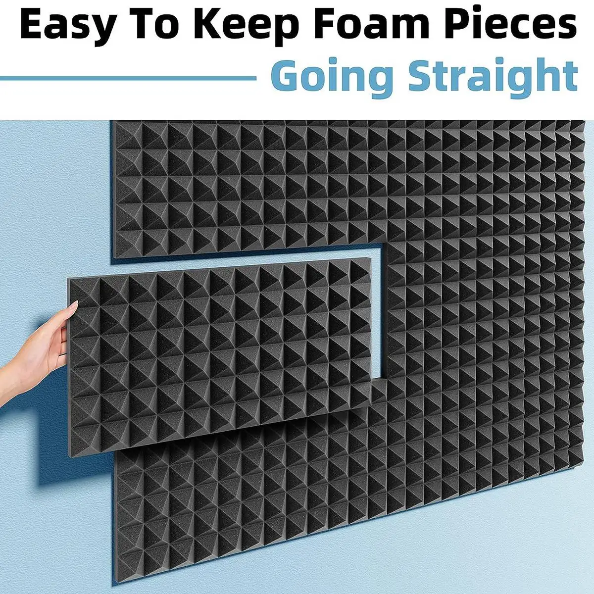 A76K 6 Pack Self-Adhesive Sound Proof Foam Panels,24Inch X 12Inch X 2Inch Acoustic Foam Panels Pyramid Acoustic Panels Easy To U
A76K 6 Pack Self-Adhesive Sound Proof Foam Panels,24Inch X 12Inch X 2Inch Acoustic Foam Panels Pyramid Acoustic Panels Easy To U